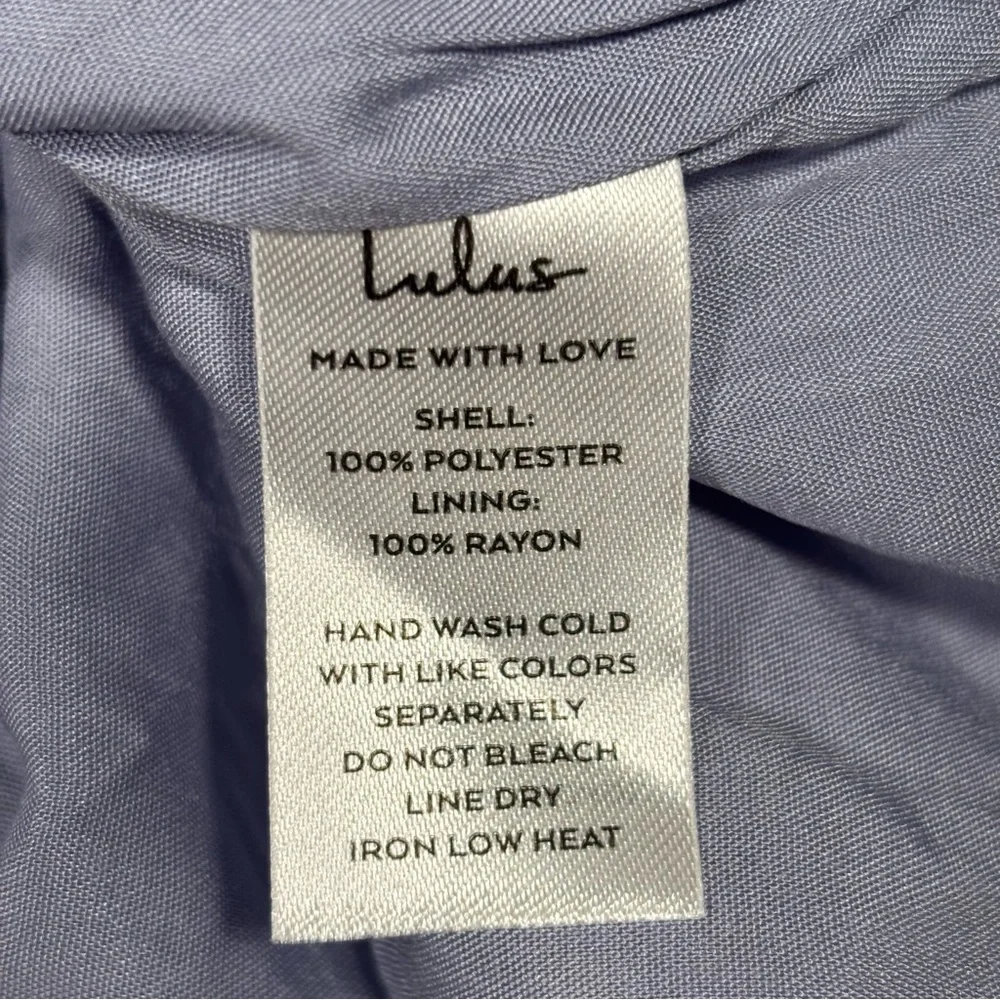 NWT Lulu's Effortless Personality Floral Embroidered Mini Dress Women’s S Blue - Picture 9 of 13